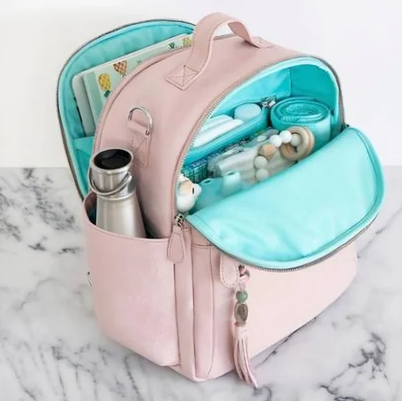 Lily and Jade Pink leather Backpack (smaller size Anna) - Picture 4 of 4